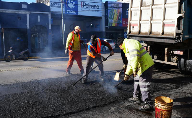 Comenzó la segunda etapa de obras sobre las avenidas Alsina y Almirante Brown